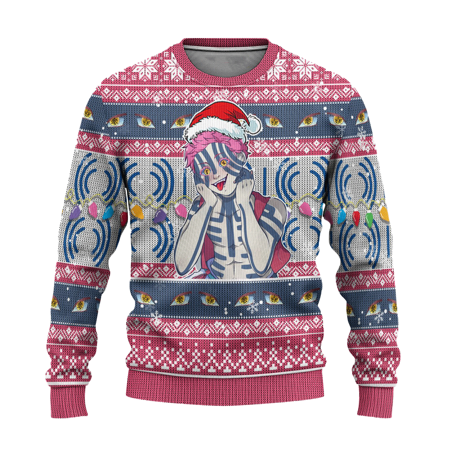 Demon Slayer Akaza Anime Ugly Christmas Sweater Xmas Gift
