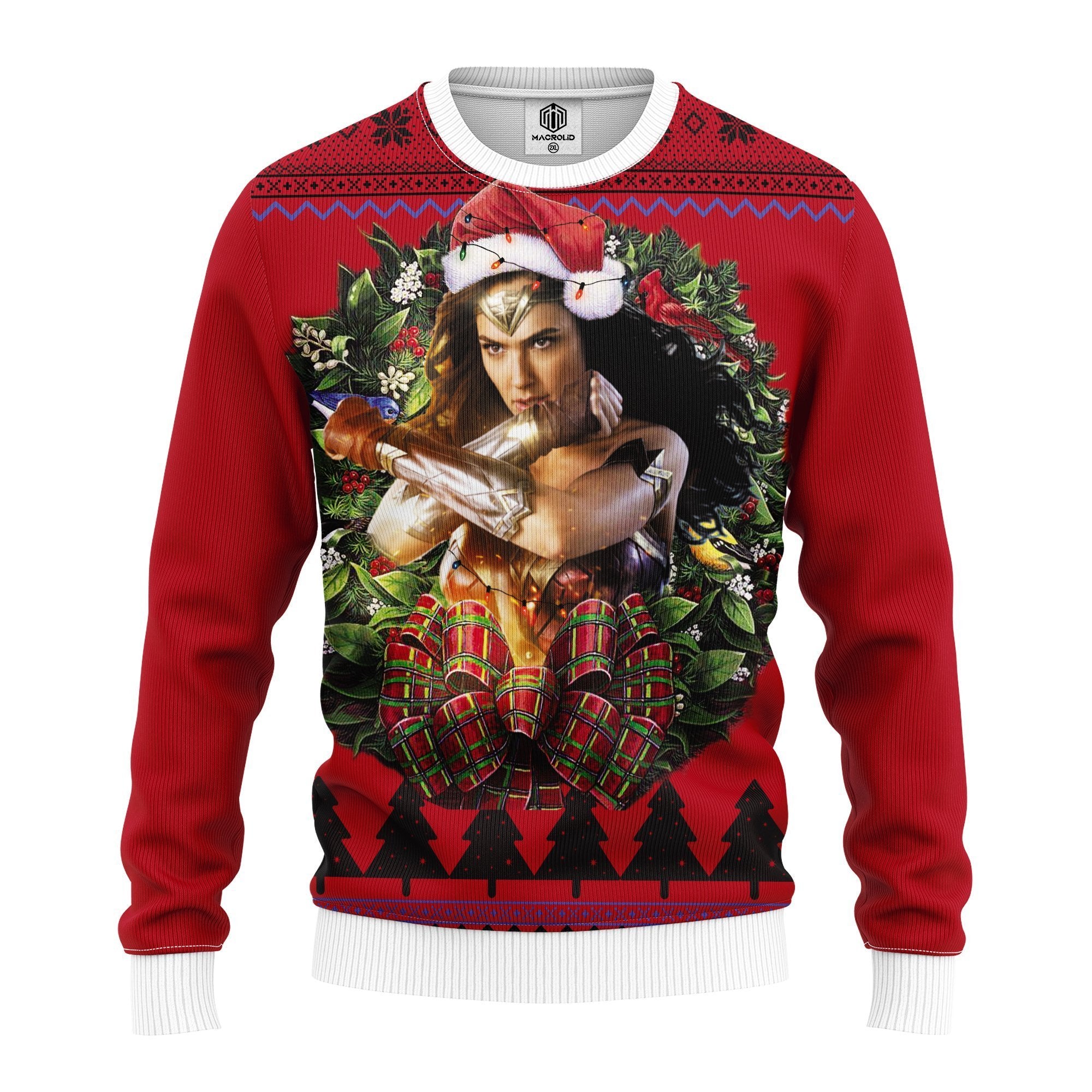 Wonder Woman Light Noel Mc Ugly Christmas Sweater Thanksgiving Gift