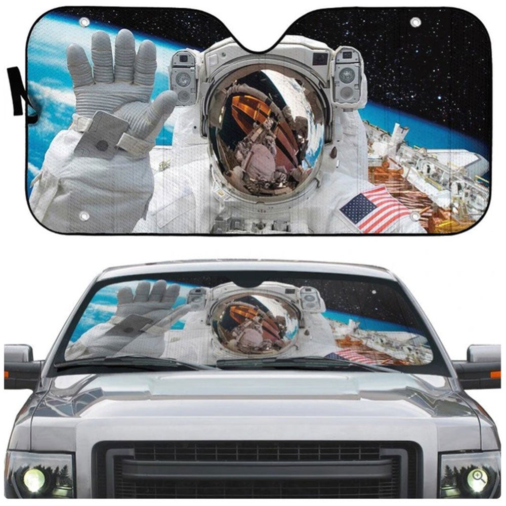 NASA Astronaut Custom Car Auto Sun Shades Windshield Accessories Decor Gift