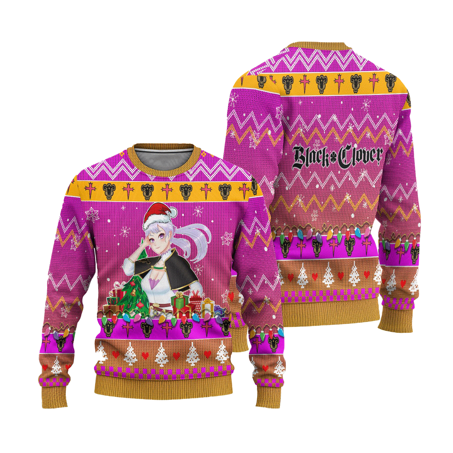 Noelle Silva Anime Ugly Christmas Sweater Black Clover Xmas Gift