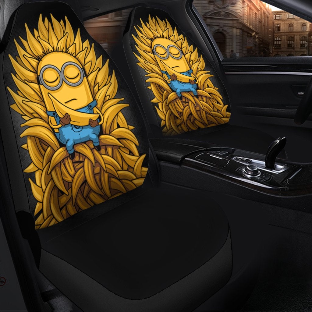 Minion King Of Banana Premium Custom Car Seat Covers Decor Protectors