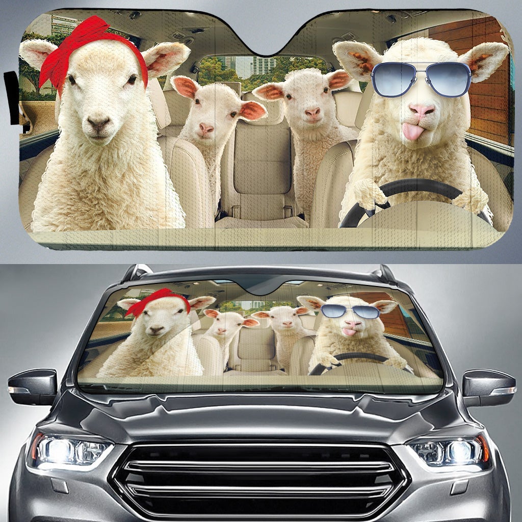 Driving Sheep Car Auto Sunshades