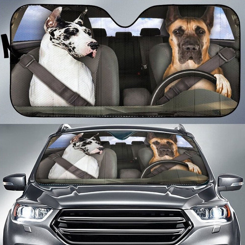 Great Dane Dogs Car Auto Sun Shades Windshield Accessories Decor Gift