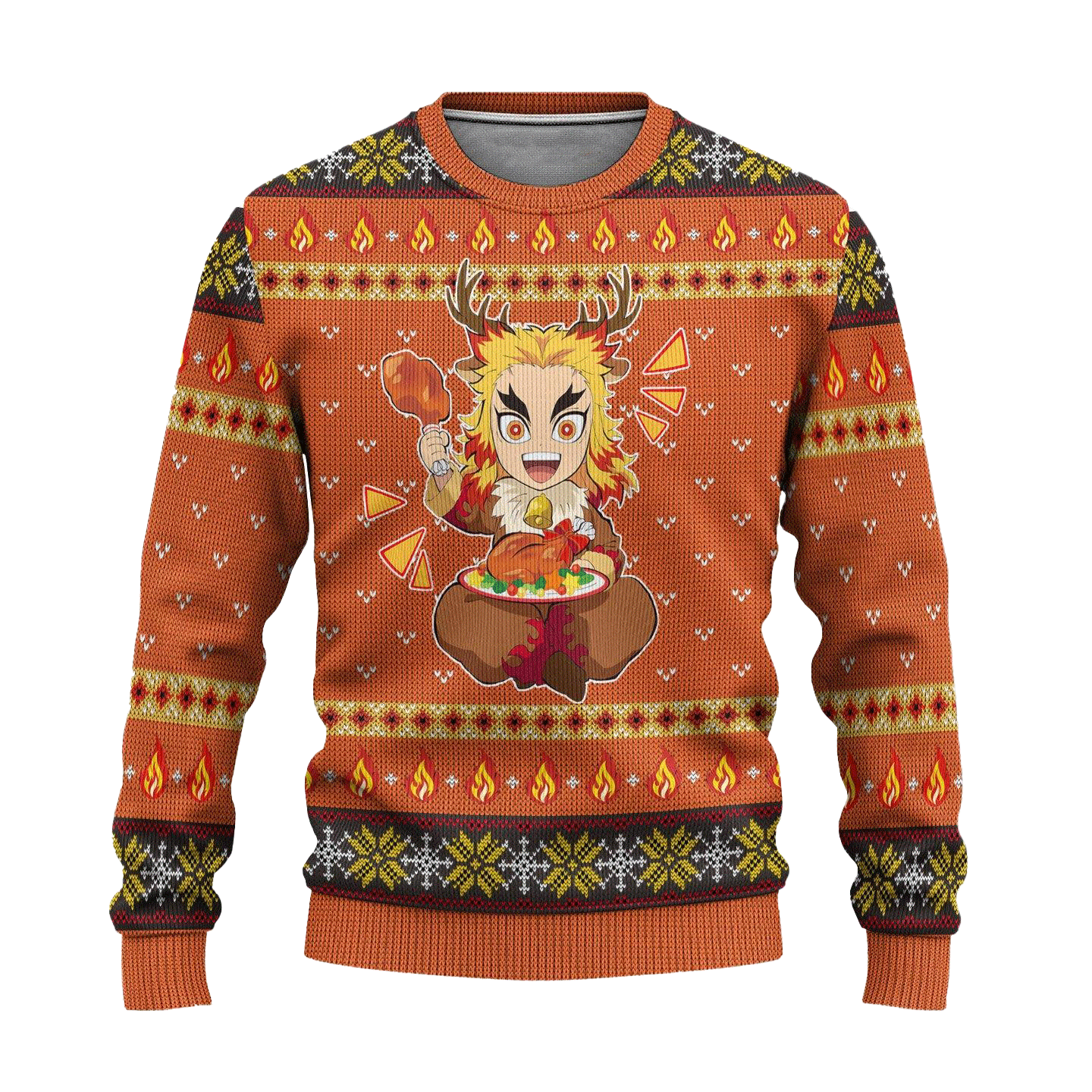 Rengoku Demon Slayer Anime Ugly Christmas Sweater Xmas Gift