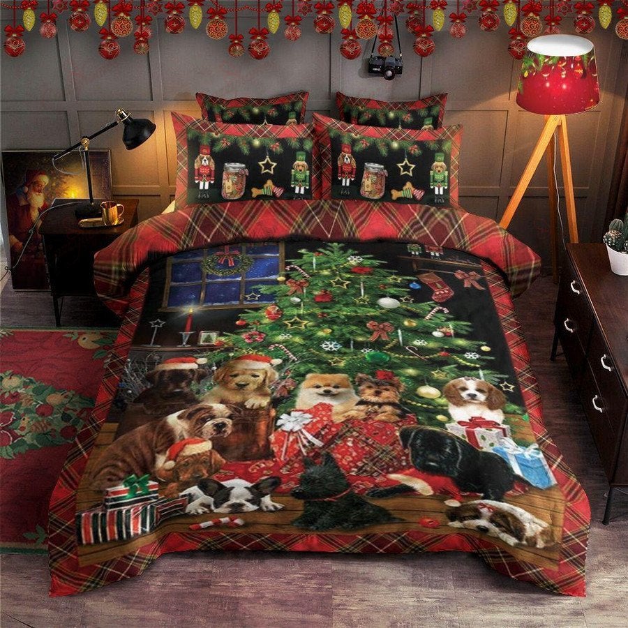 Dog Christmas Bedding Set