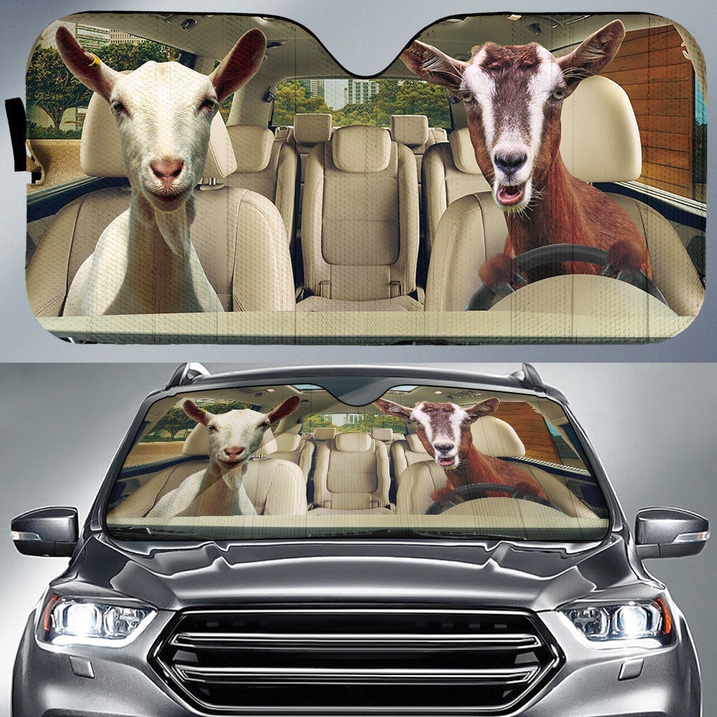 Driving Goats Car Auto Sunshades