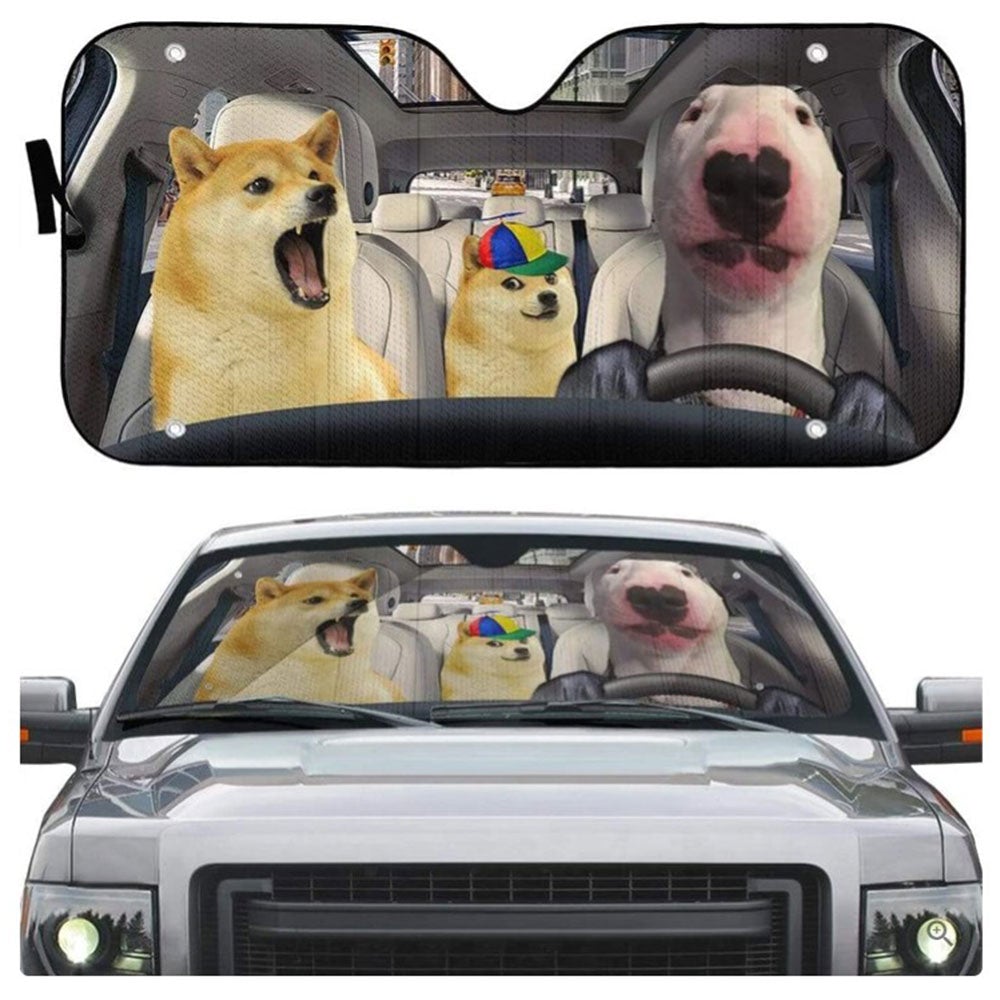 Doge Meme Custom Car Auto Sun Shades Windshield Accessories Decor Gift