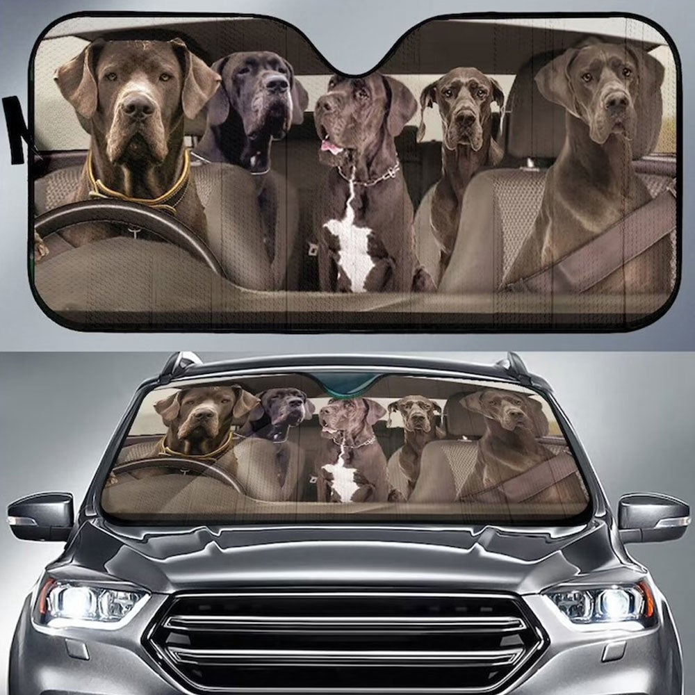 Great Dane Dogs Family Car Auto Sun Shades Windshield Accessories Decor Gift