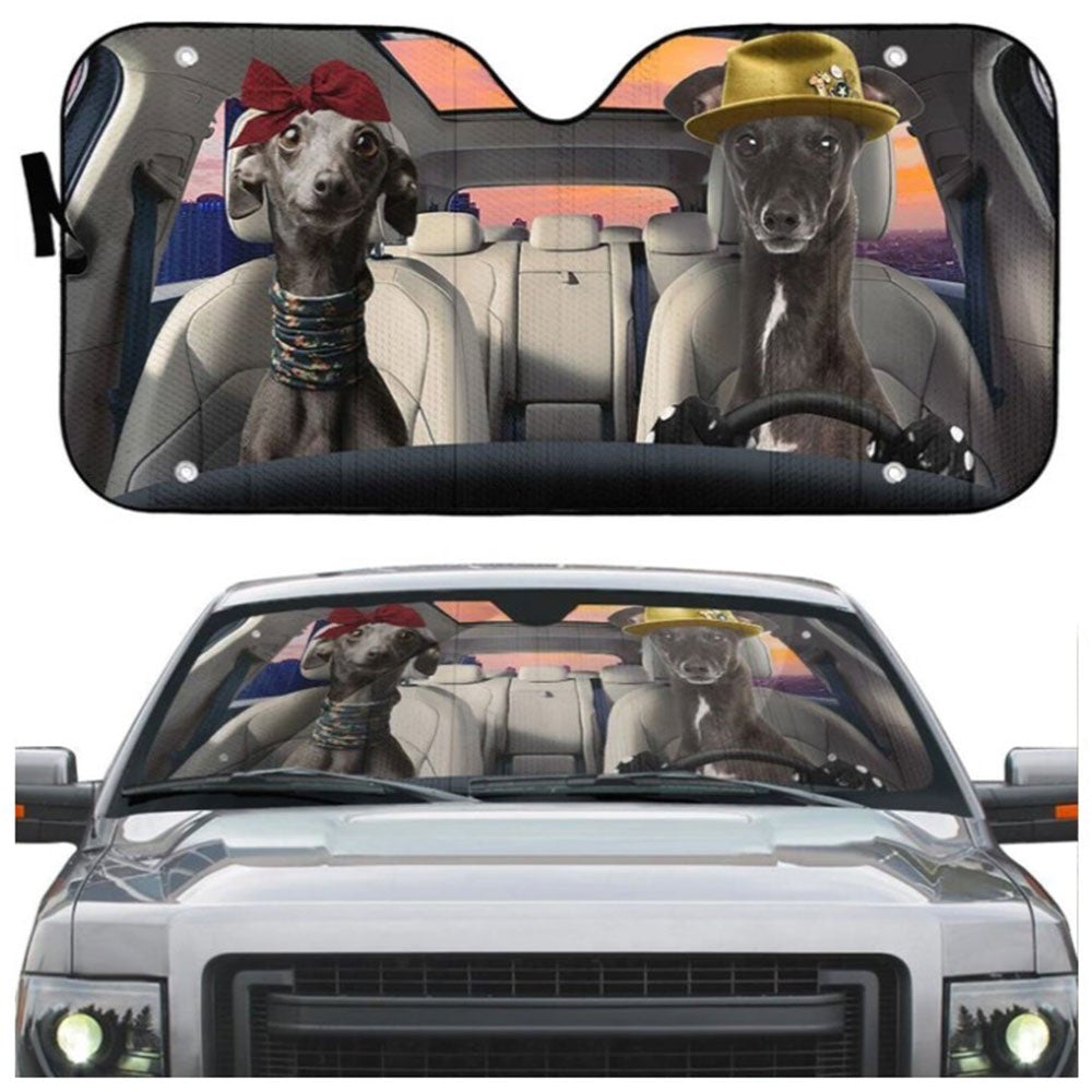 Italian Greyhound Dog Car Auto Sun Shades Windshield Accessories Decor Gift