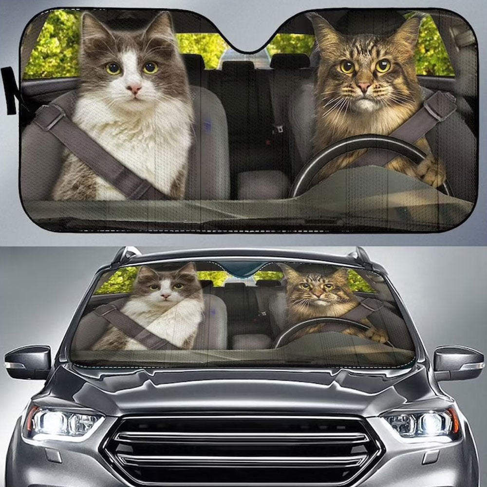 Kitty Car Auto Sun Shades Windshield Accessories Decor Gift