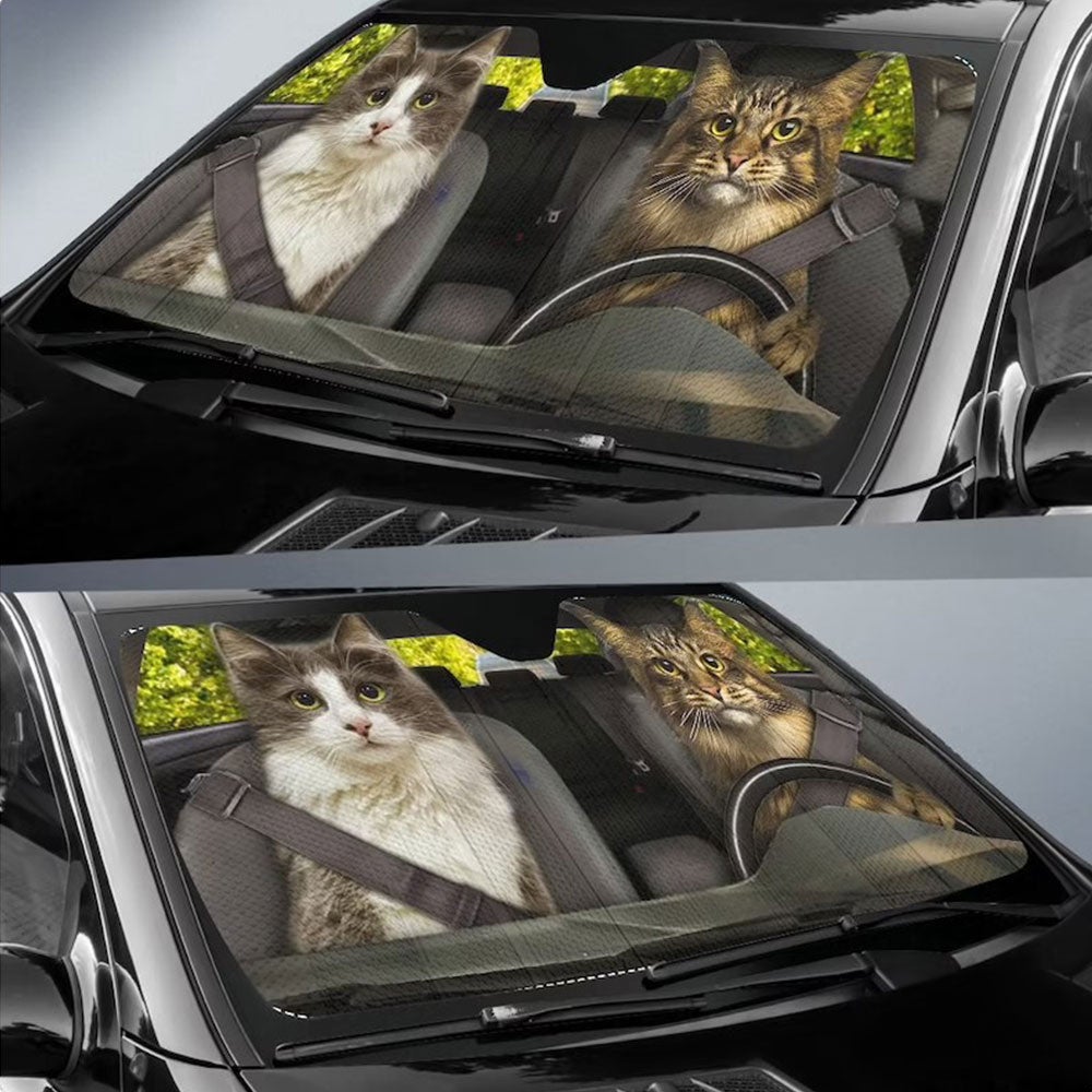 Kitty Car Auto Sun Shades Windshield Accessories Decor Gift