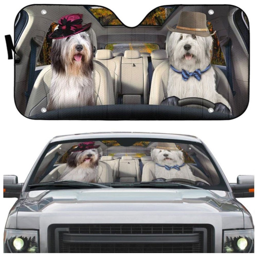 Old English Sheepdog Dog Car Auto Sun Shades Windshield Accessories Decor Gift