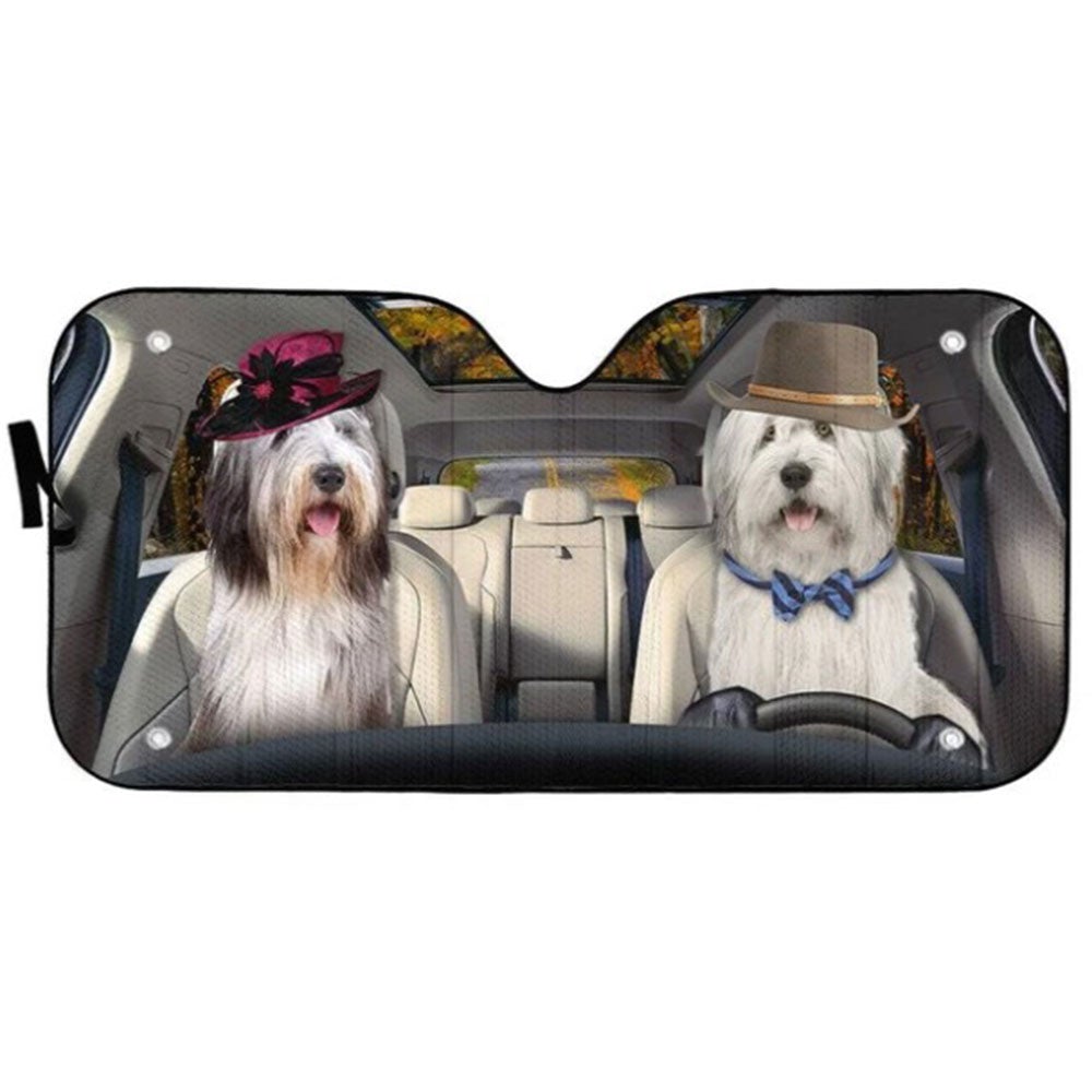 Old English Sheepdog Dog Car Auto Sun Shades Windshield Accessories Decor Gift