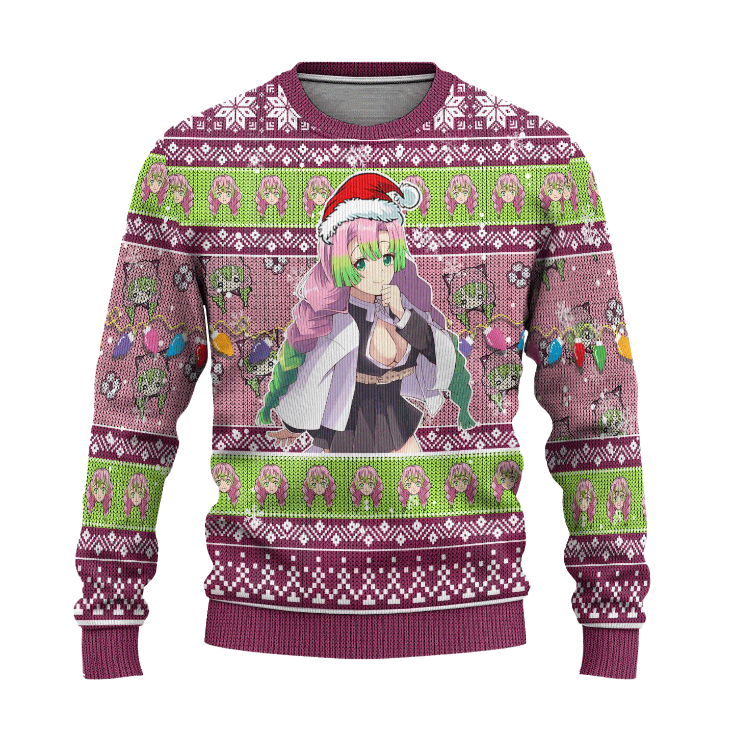 Demon Slayer Mitsuri Kanroji Anime Ugly Christmas Sweater Xmas Gift