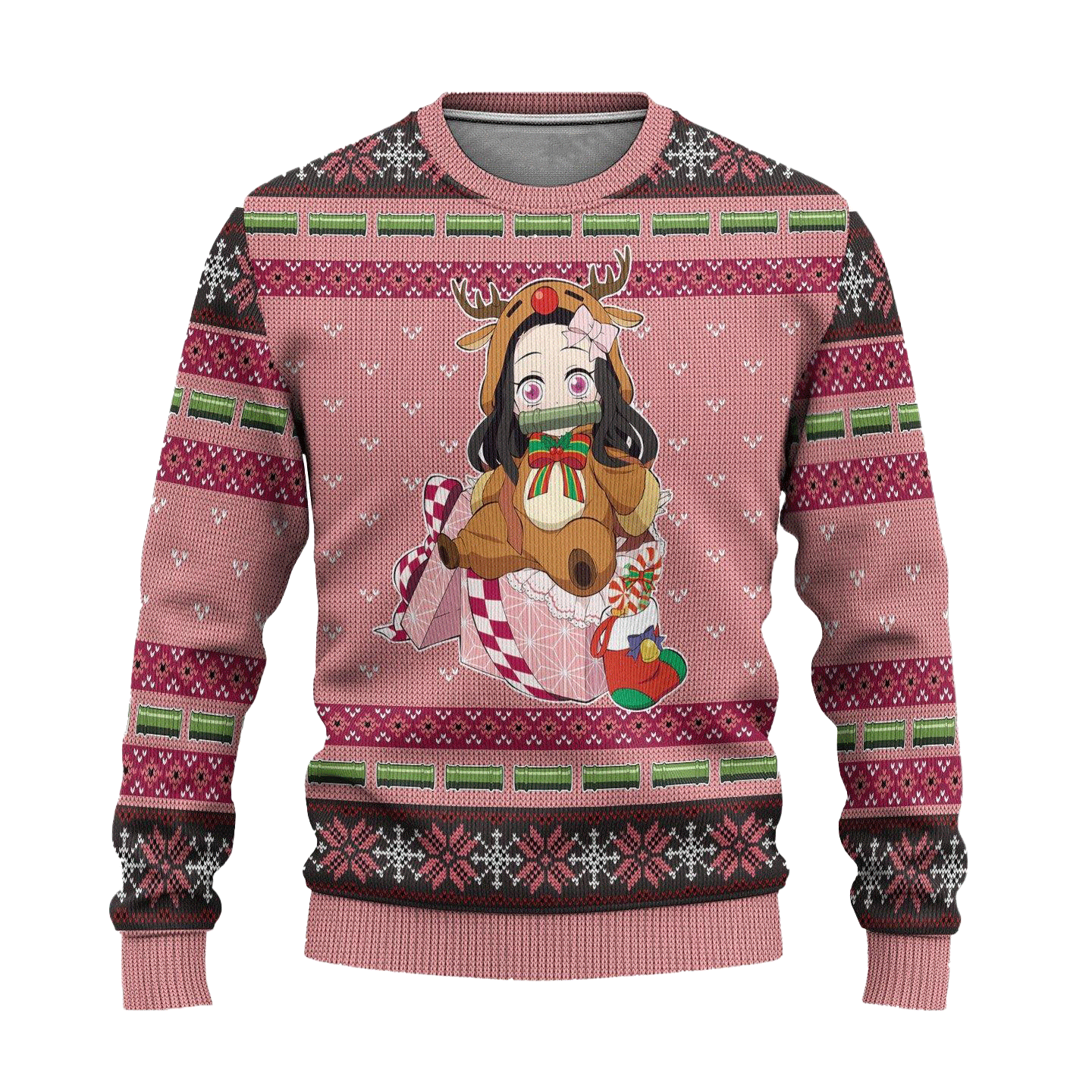 Nezuko Demon Slayer Anime Ugly Christmas Sweater Xmas Gift