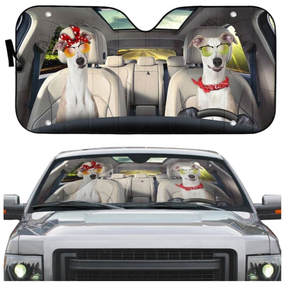 Whippet Dog Car Auto Sun Shades Windshield Accessories Decor Gift