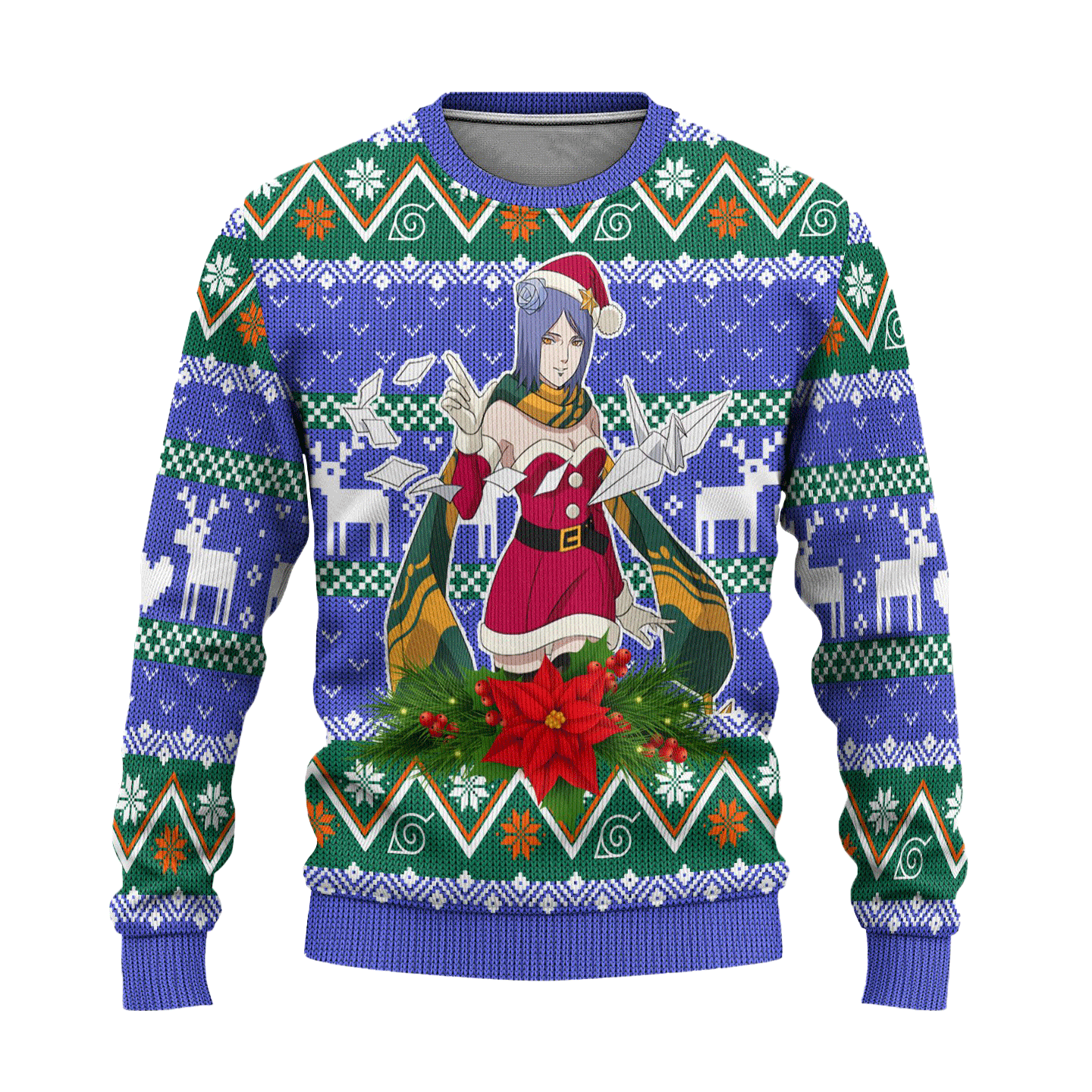 Konan Akatsuki Ugly Christmas Sweater Custom Naruto Anime Xmas Gift