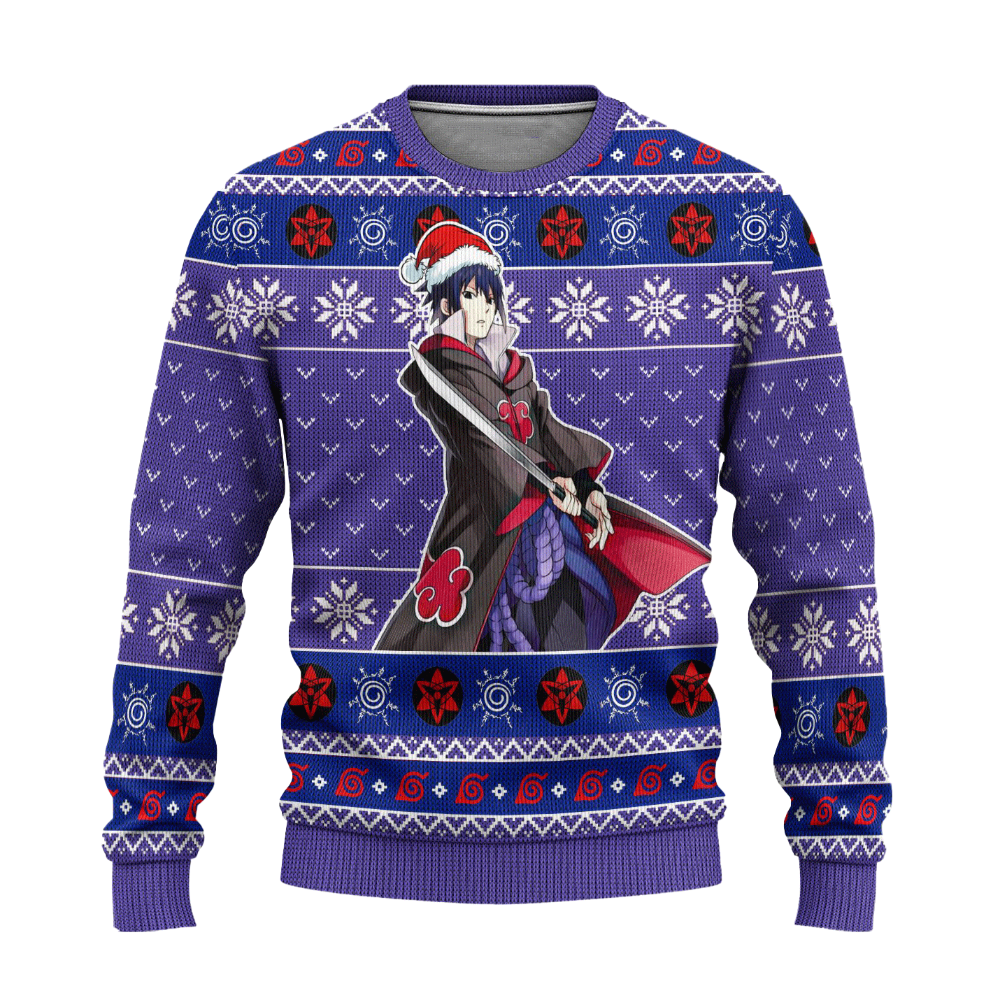 Sasuke Akatsuki Ugly Christmas Sweater Naruto Anime Xmas Gift