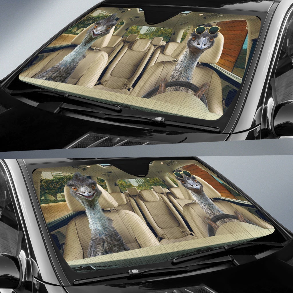 Driving Emus Car Auto Sunshades