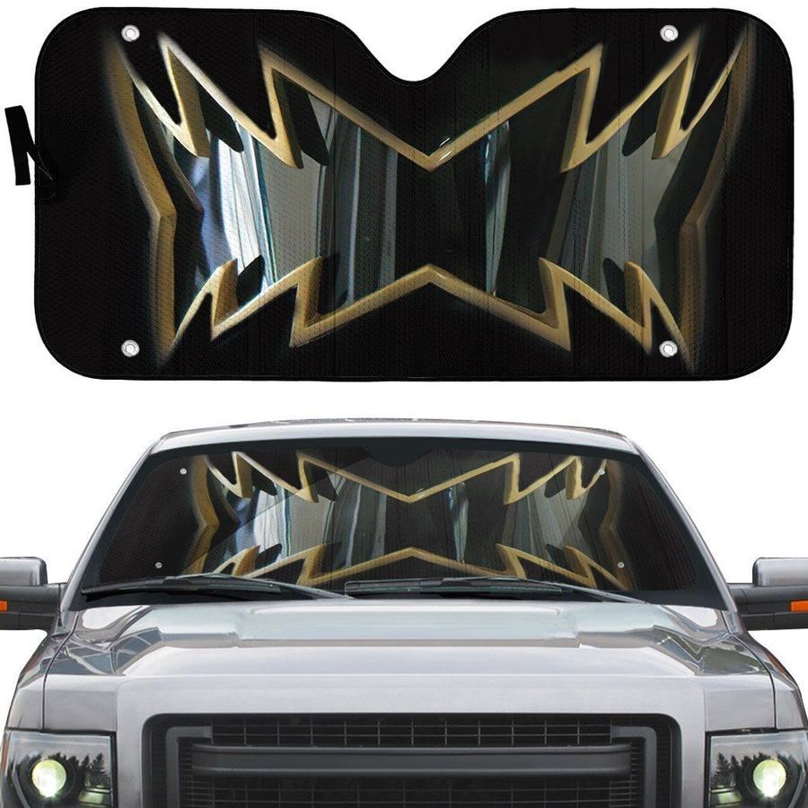 Power Rangers Dino Thunder Black Ranger Helmet Custom Car Auto Sunshade Windshield Accessories Decor Gift