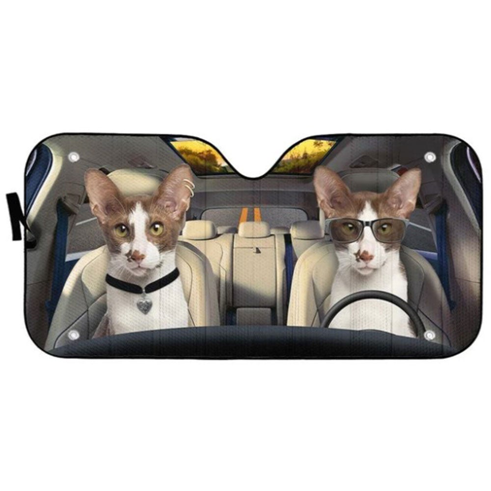 Oriental Shorthair Cat Car Auto Sun Shades Windshield Accessories Decor Gift