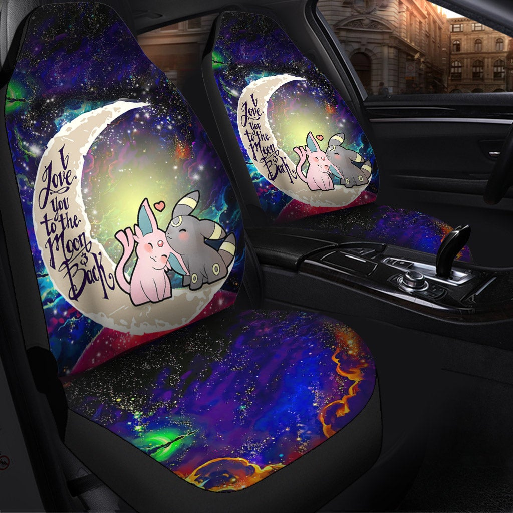 Pokemon Espeon Umbreon Love You To The Moon Galaxy Car Seat Covers