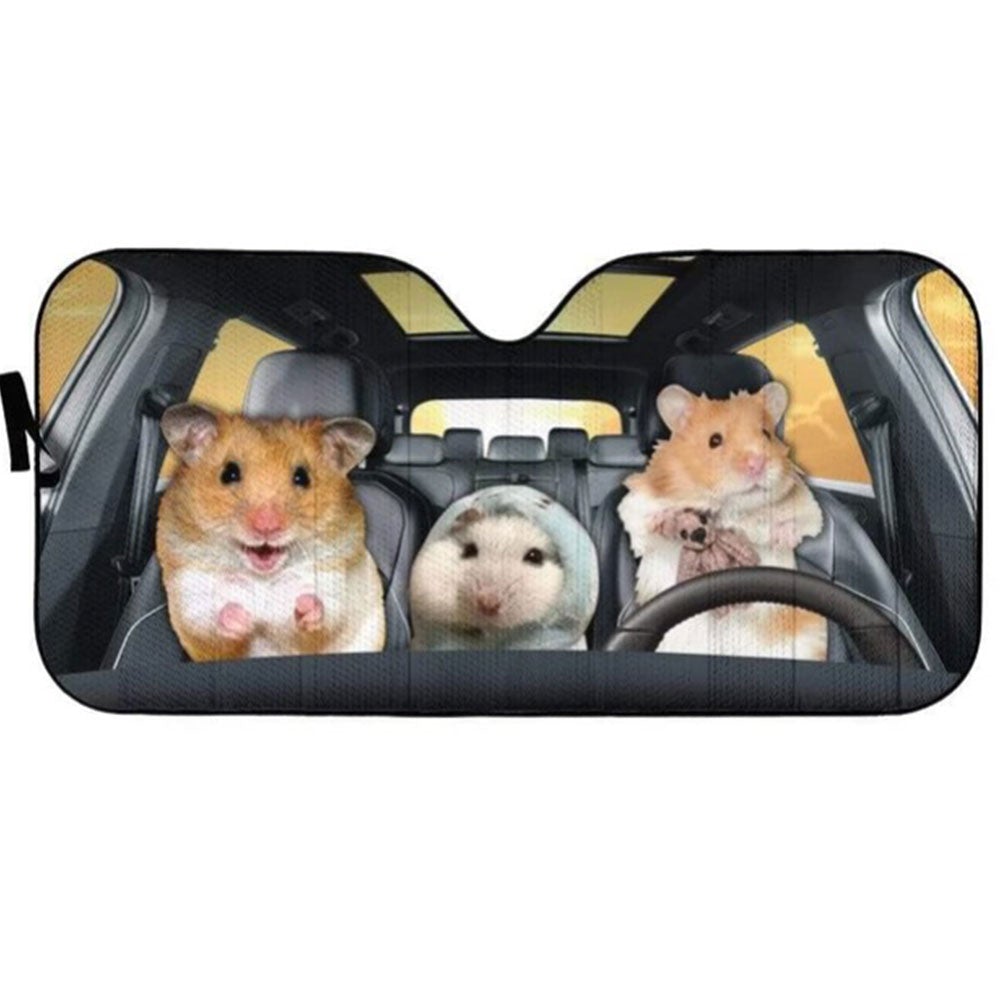 Hamsters Family Custom Car Auto Sun Shades Windshield Accessories Decor Gift