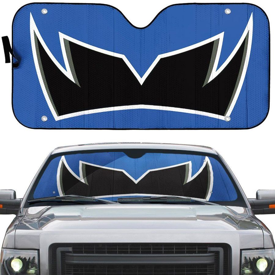 Power Rangers Dino Thunder Blue Ranger Helmet Custom Car Auto Sunshade Windshield Accessories Decor Gift