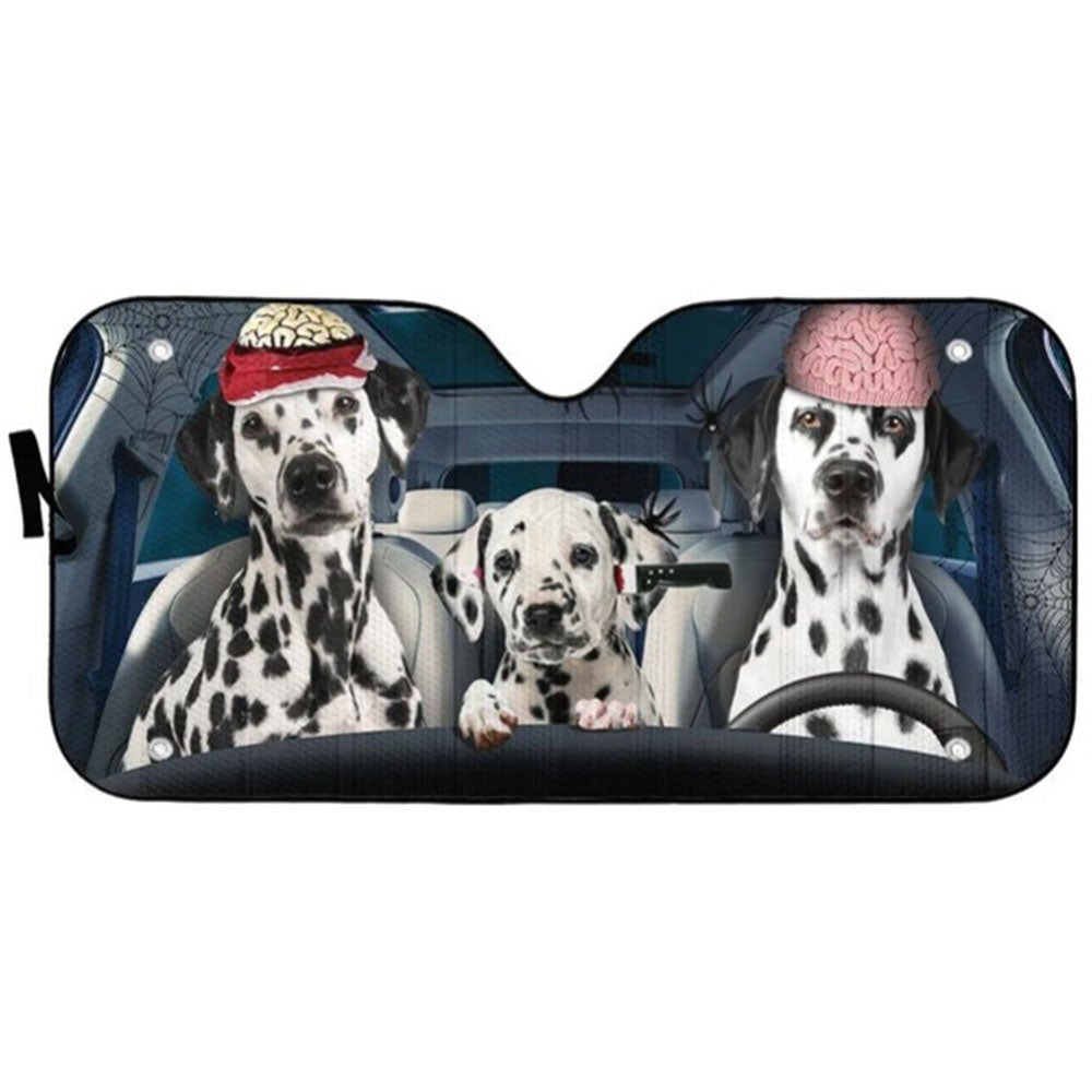 Halloween Dalmatian Family Custom Car Auto Sun Shades Windshield Accessories Decor Gift