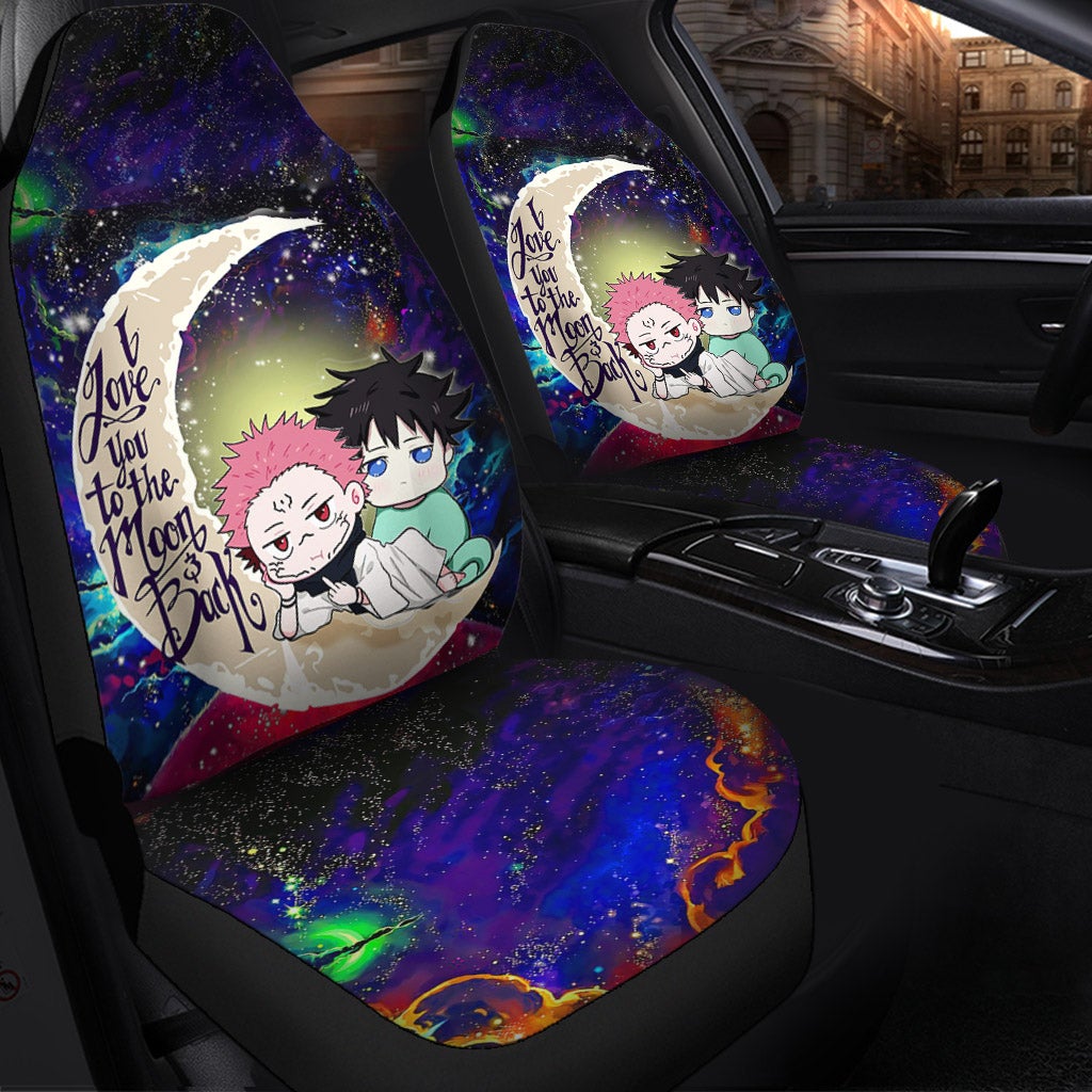 Jujutsu Kaisen Gojo Sukuna Love You To The Moon Galaxy Car Seat Covers