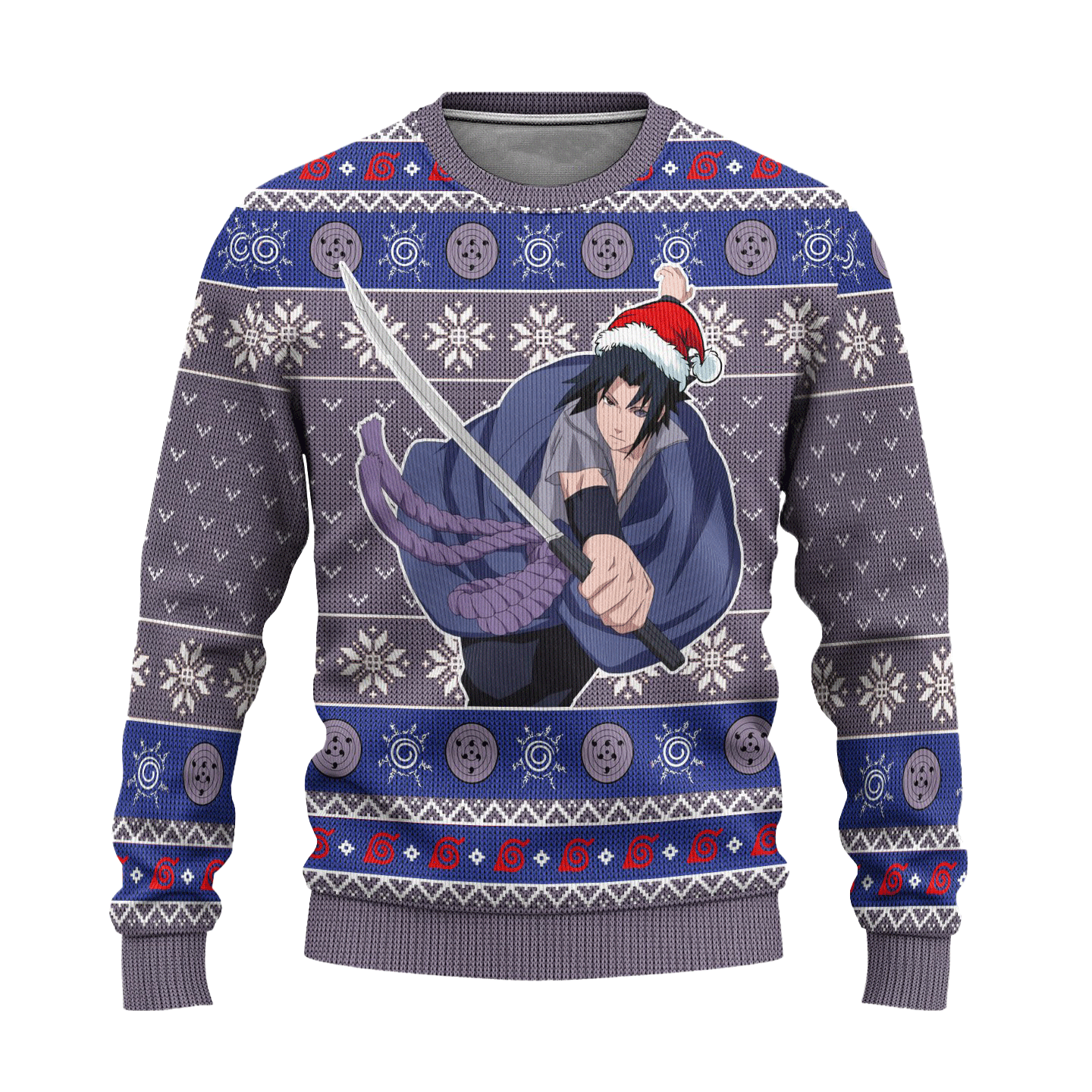 Sasuke Rinnegan Ugly Christmas Sweater Naruto Anime Xmas Gift