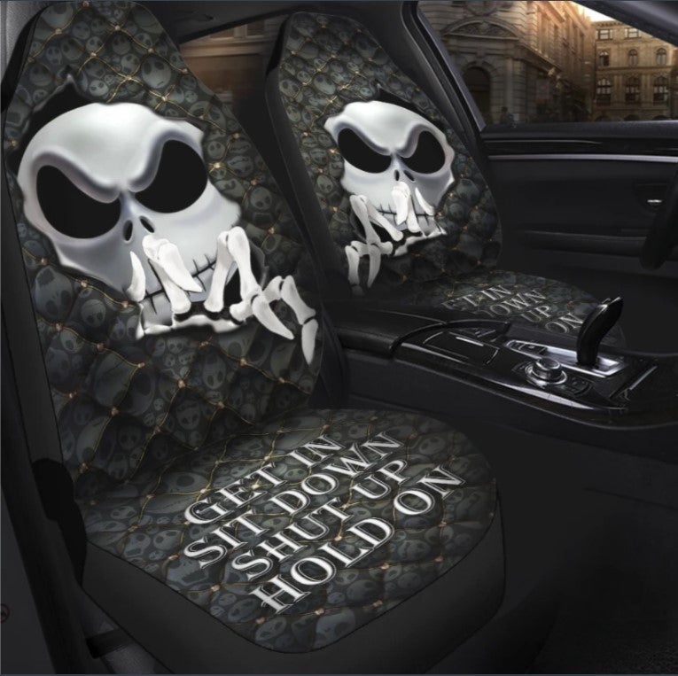 Nightmare Jack Skellington Get In Sit Down Shut Up Hold On Seat Cover