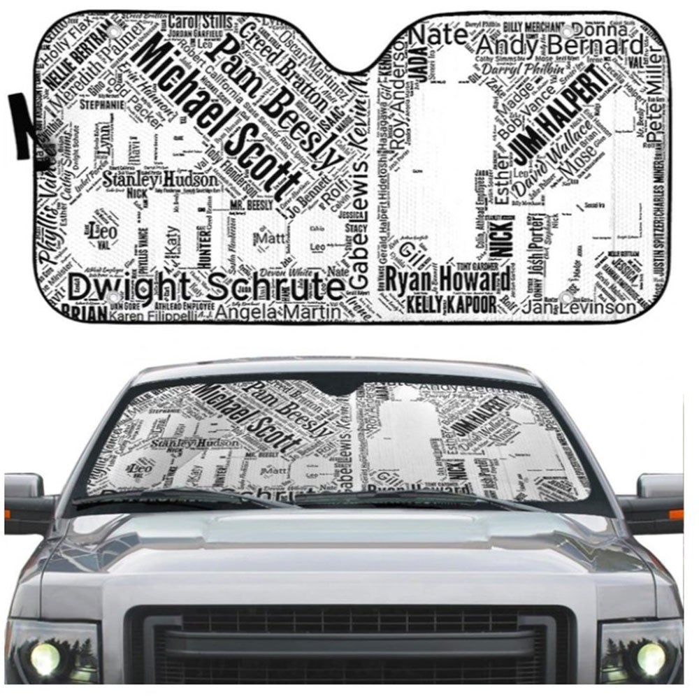 The Office Mosaic Custom Car Auto Sun Shades Windshield Accessories Decor Gift