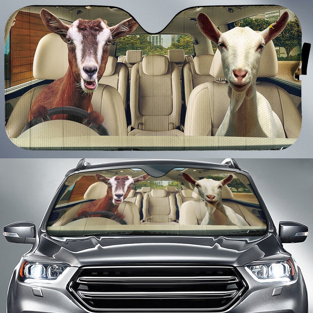 Driving Goats Right Hand Drive Car Auto Sunshades