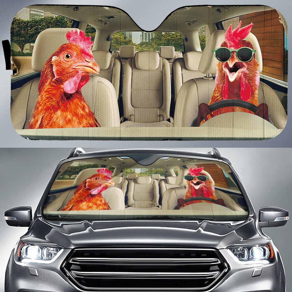 Driving Sunglasses Chickens Car Auto Sunshades