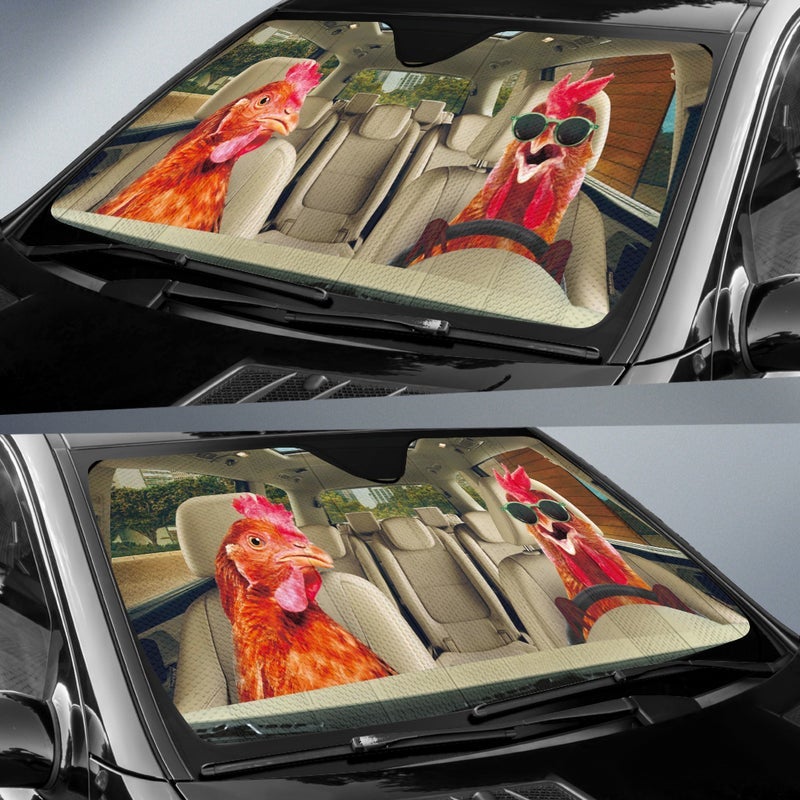 Driving Sunglasses Chickens Car Auto Sunshades