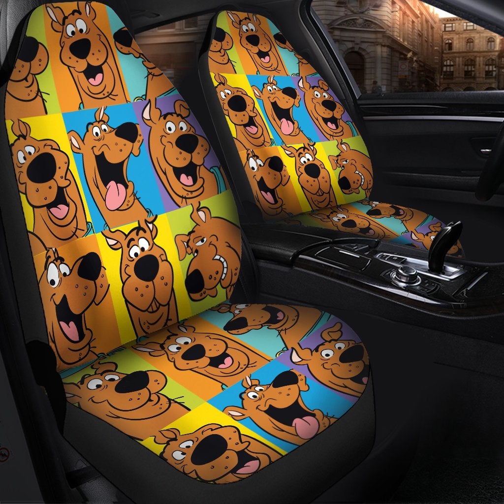 Scooby Doo Face Premium Custom Car Seat Covers Decor Protectors