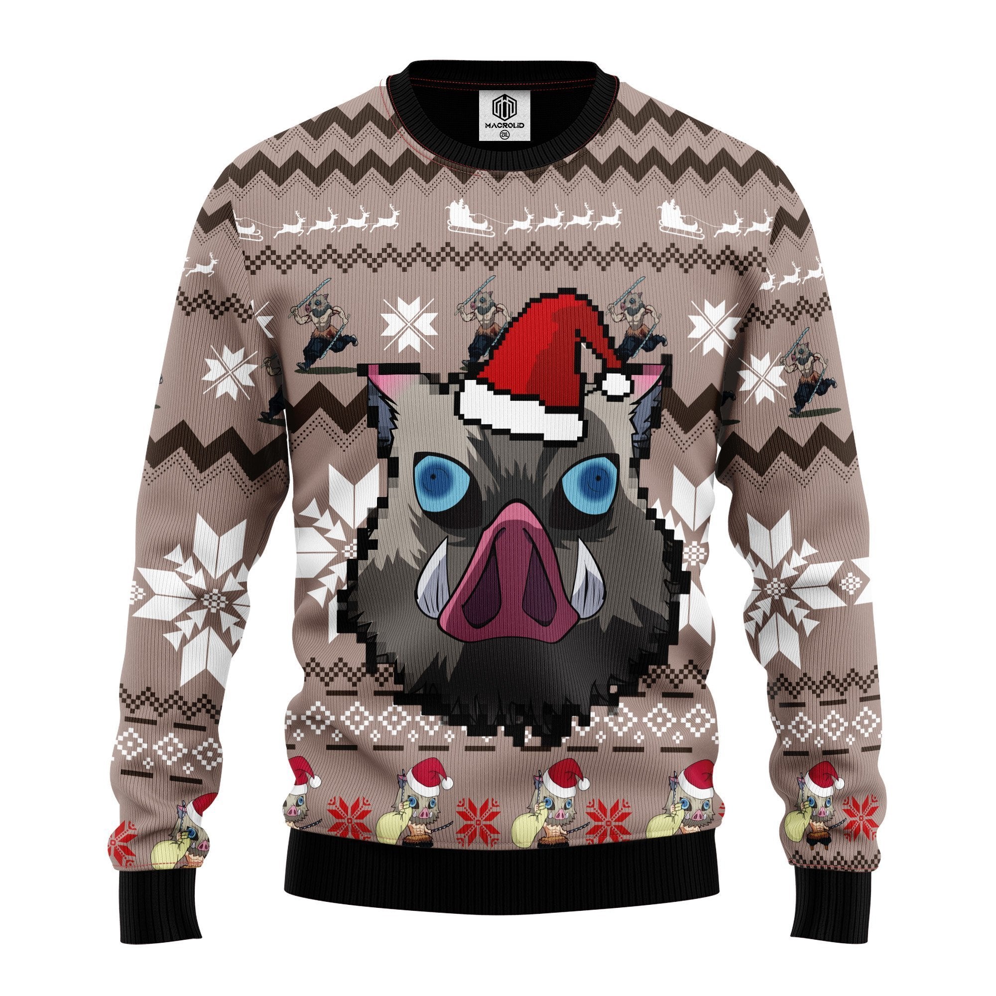 Demon Slayer Kimetsu No Yaiba Hashibira Inosuke Ugly Christmas Sweater Amazing Gift Idea Thanksgiving Gift