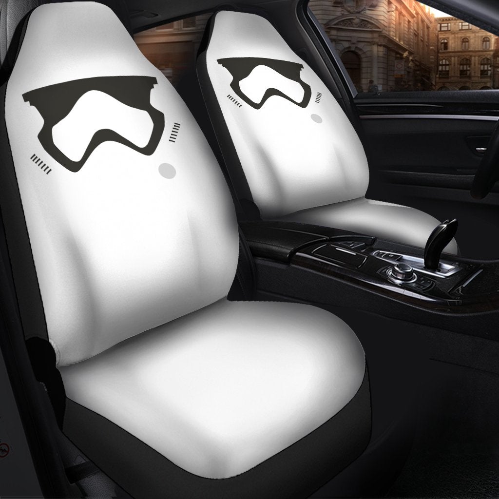 Stormstrooper Face Premium Custom Car Seat Covers Decor Protector