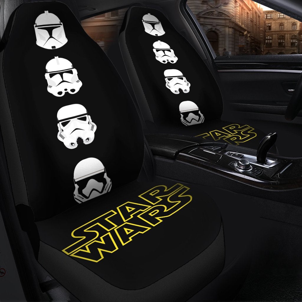 Stormstrooper Head Premium Custom Car Seat Covers Decor Protector