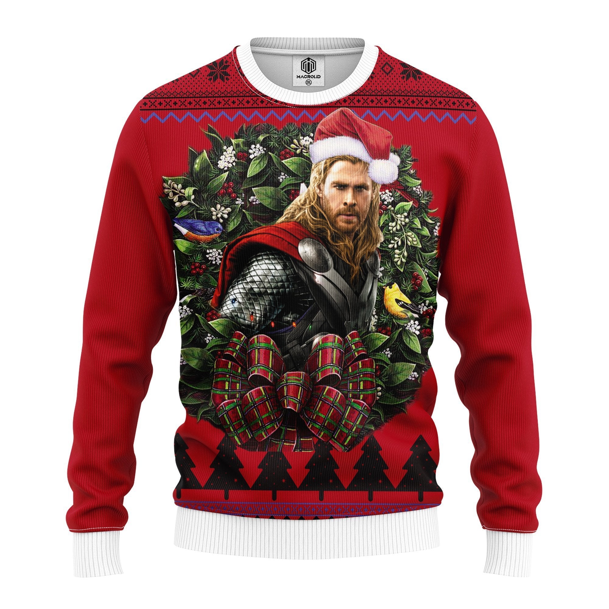 Thor Marvel Noel Mc Ugly Christmas Sweater Thanksgiving Gift