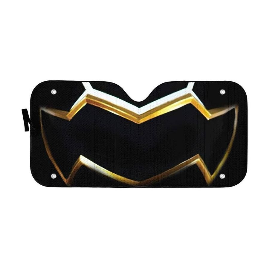 Power Rangers Megaforce Black Ranger Helmet Custom Car Auto Sunshade Windshield Accessories Decor Gift