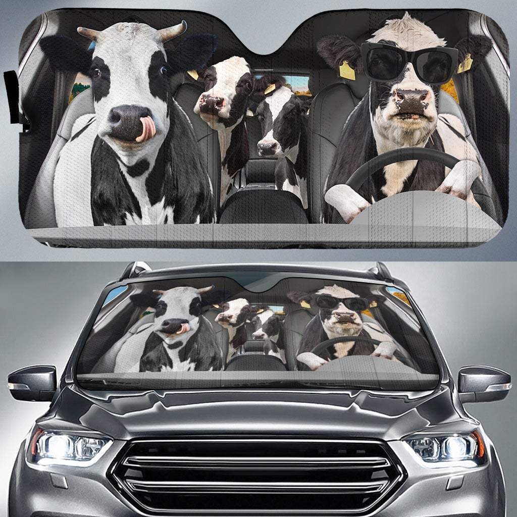 Driving Dairy Cows Car Auto Sunshades