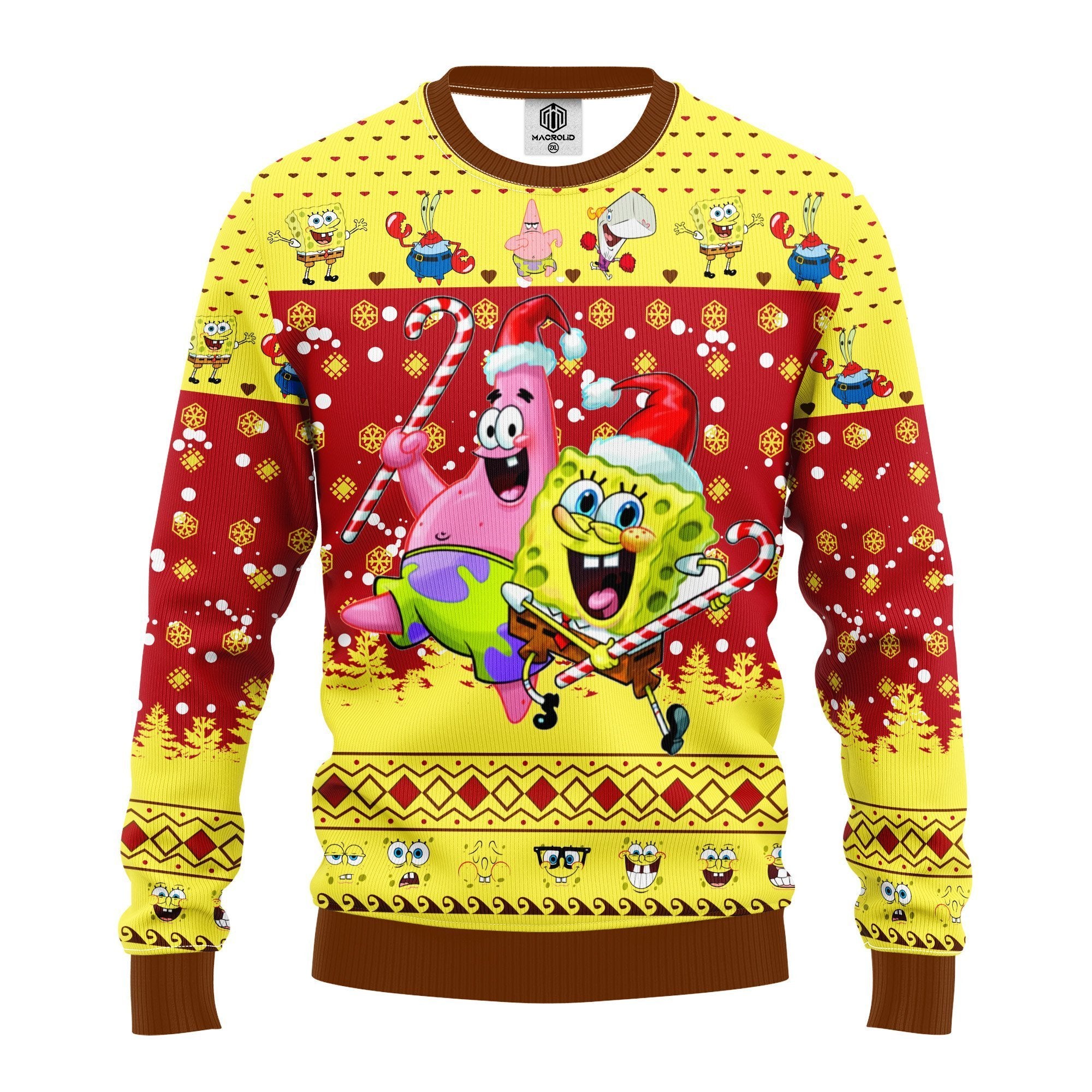 Spongebob Patrick Ugly Christmas Sweater Amazing Gift Idea Thanksgiving Gift