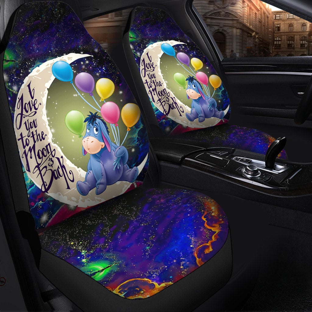 Eeyore Winnie The Pooh Love You To The Moon Galaxy Car Seat Covers
