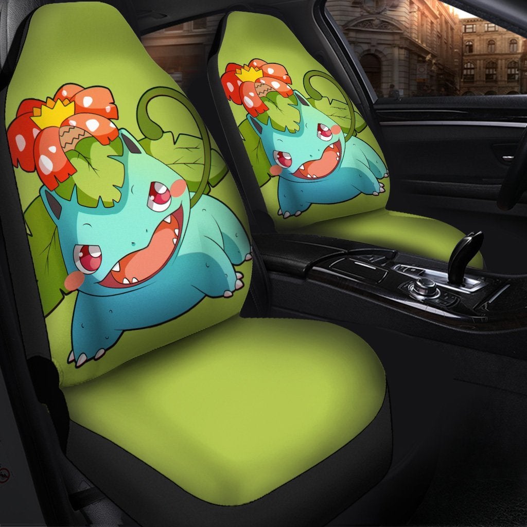 Venusaur Pokemon Chibi Premium Custom Car Seat Covers Decor Protector