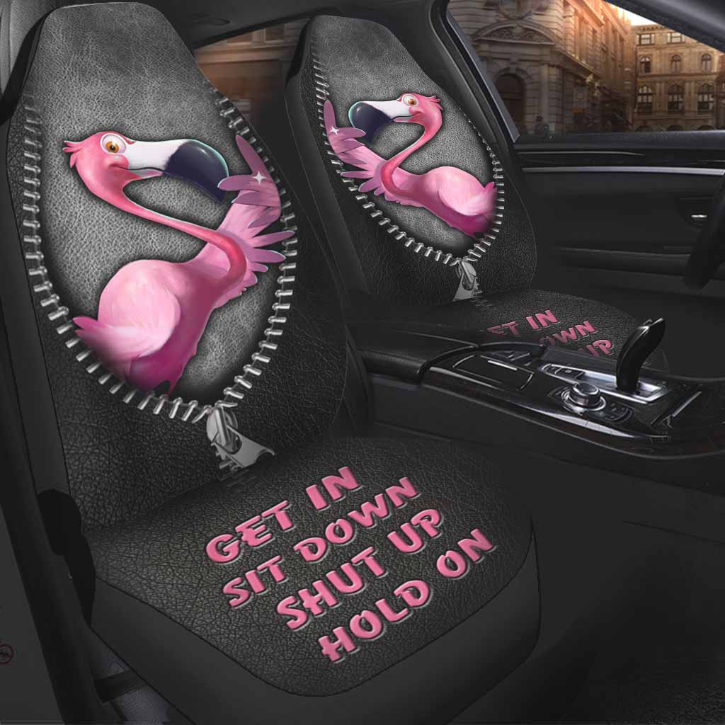 Flamingo Get In Sit Down Shut Up Hold On Car Seat Covers