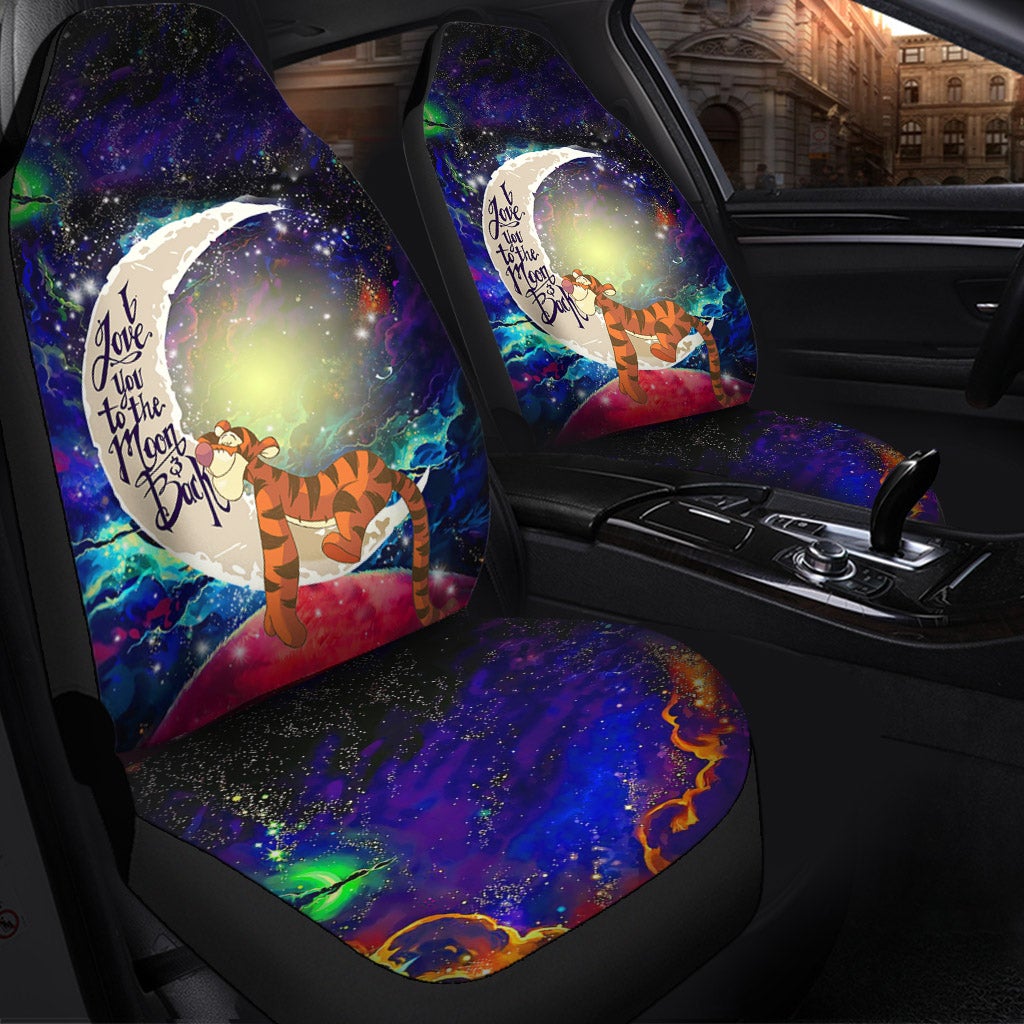 Tiger Winnie The Pooh Love You To The Moon Galaxy Car Seat Covers