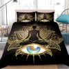 Mandala Eye Black Golden Bedding Set