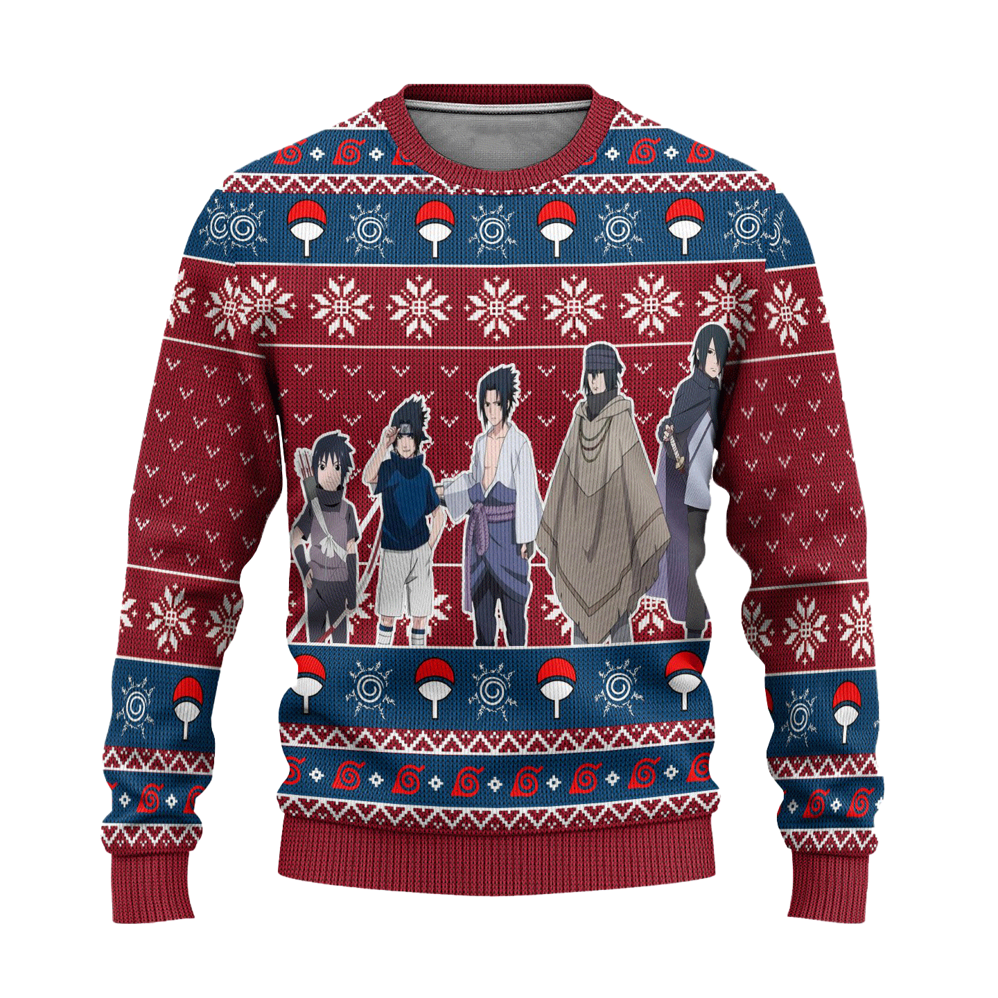 Sasuke Ugly Christmas Sweater Gaiden Naruto Anime Xmas Gift